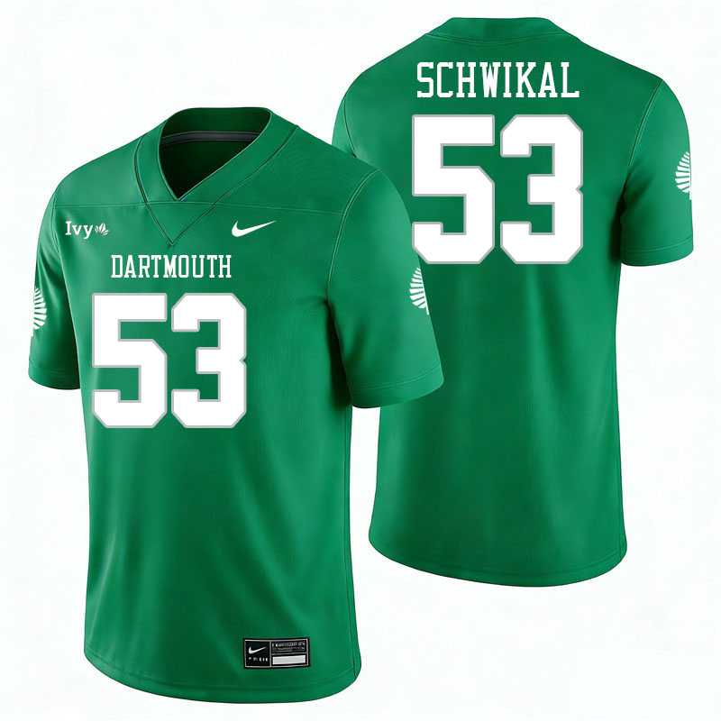 Dartmouth Big Green #53 Nico Schwikal College Football Jerseys,Uniforms Stitched-Green